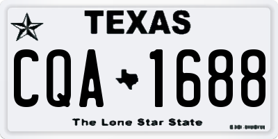 TX license plate CQA1688