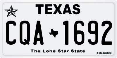 TX license plate CQA1692