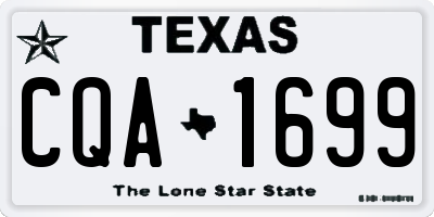 TX license plate CQA1699
