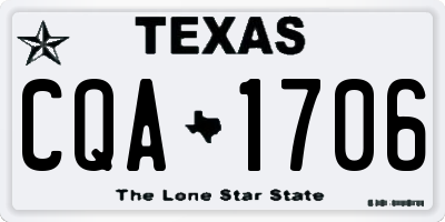 TX license plate CQA1706