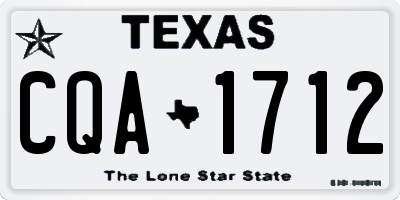 TX license plate CQA1712