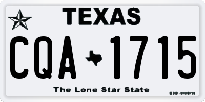 TX license plate CQA1715