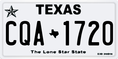 TX license plate CQA1720