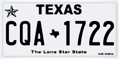 TX license plate CQA1722