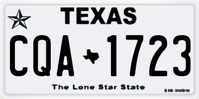 TX license plate CQA1723
