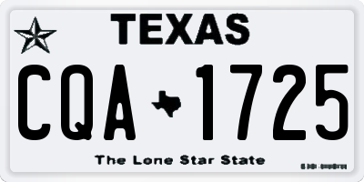 TX license plate CQA1725