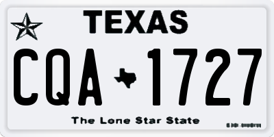 TX license plate CQA1727
