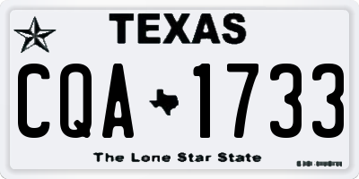 TX license plate CQA1733