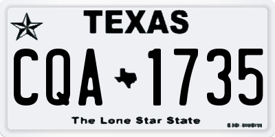 TX license plate CQA1735