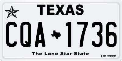 TX license plate CQA1736