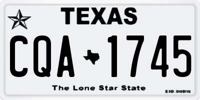 TX license plate CQA1745