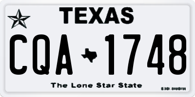 TX license plate CQA1748