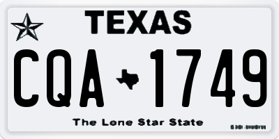 TX license plate CQA1749