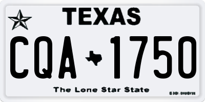 TX license plate CQA1750