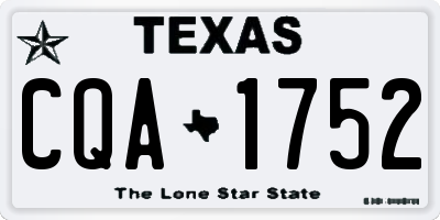 TX license plate CQA1752