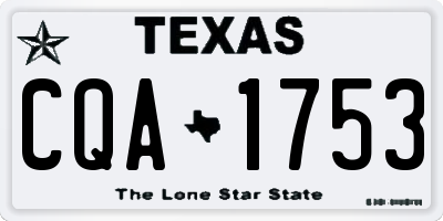 TX license plate CQA1753