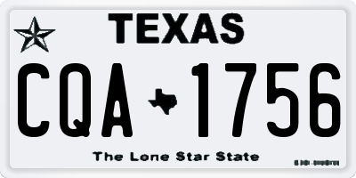 TX license plate CQA1756