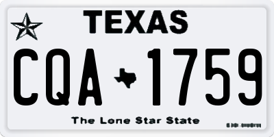 TX license plate CQA1759
