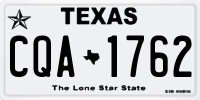 TX license plate CQA1762