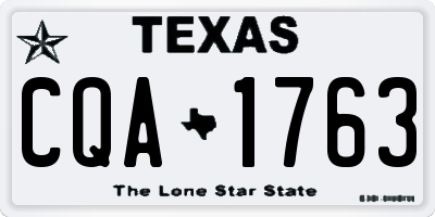 TX license plate CQA1763