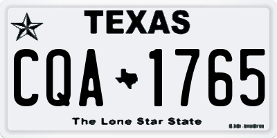 TX license plate CQA1765