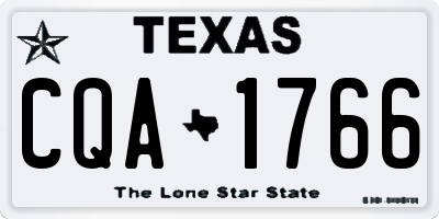 TX license plate CQA1766