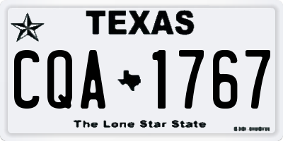 TX license plate CQA1767