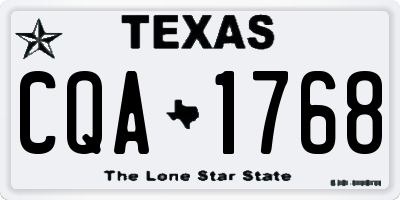 TX license plate CQA1768