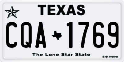 TX license plate CQA1769