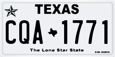 TX license plate CQA1771
