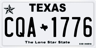 TX license plate CQA1776