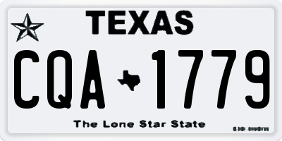 TX license plate CQA1779