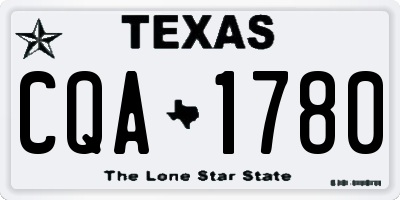 TX license plate CQA1780