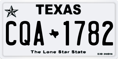 TX license plate CQA1782
