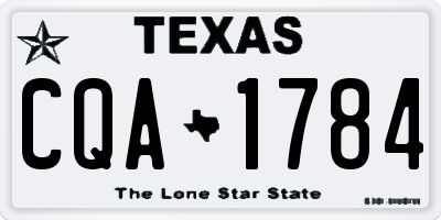 TX license plate CQA1784