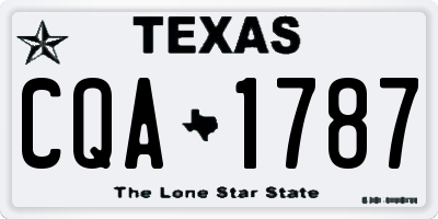 TX license plate CQA1787