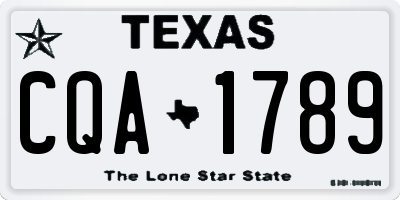 TX license plate CQA1789