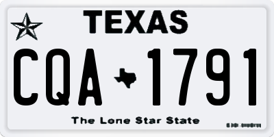 TX license plate CQA1791