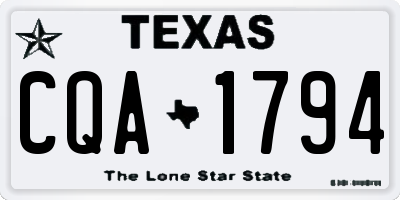 TX license plate CQA1794