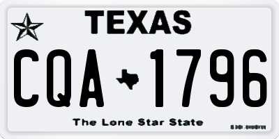 TX license plate CQA1796