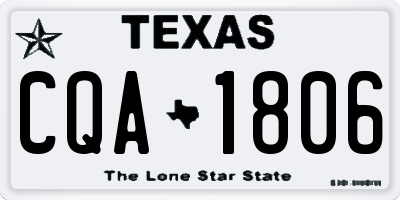 TX license plate CQA1806