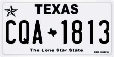 TX license plate CQA1813