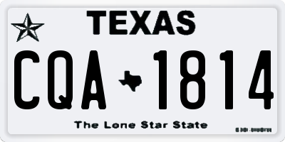 TX license plate CQA1814