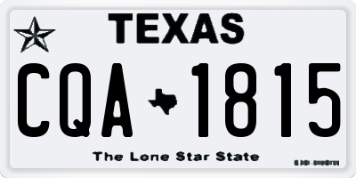 TX license plate CQA1815