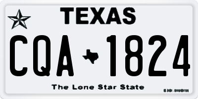 TX license plate CQA1824