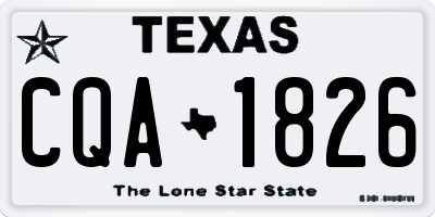 TX license plate CQA1826