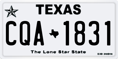 TX license plate CQA1831