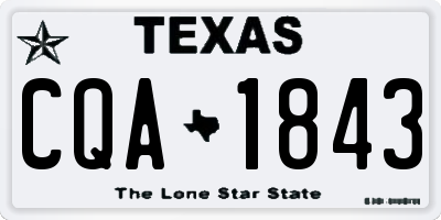 TX license plate CQA1843