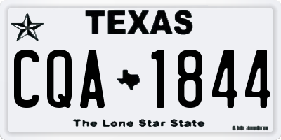 TX license plate CQA1844