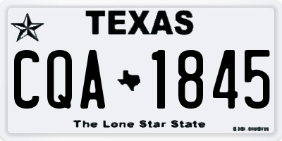 TX license plate CQA1845